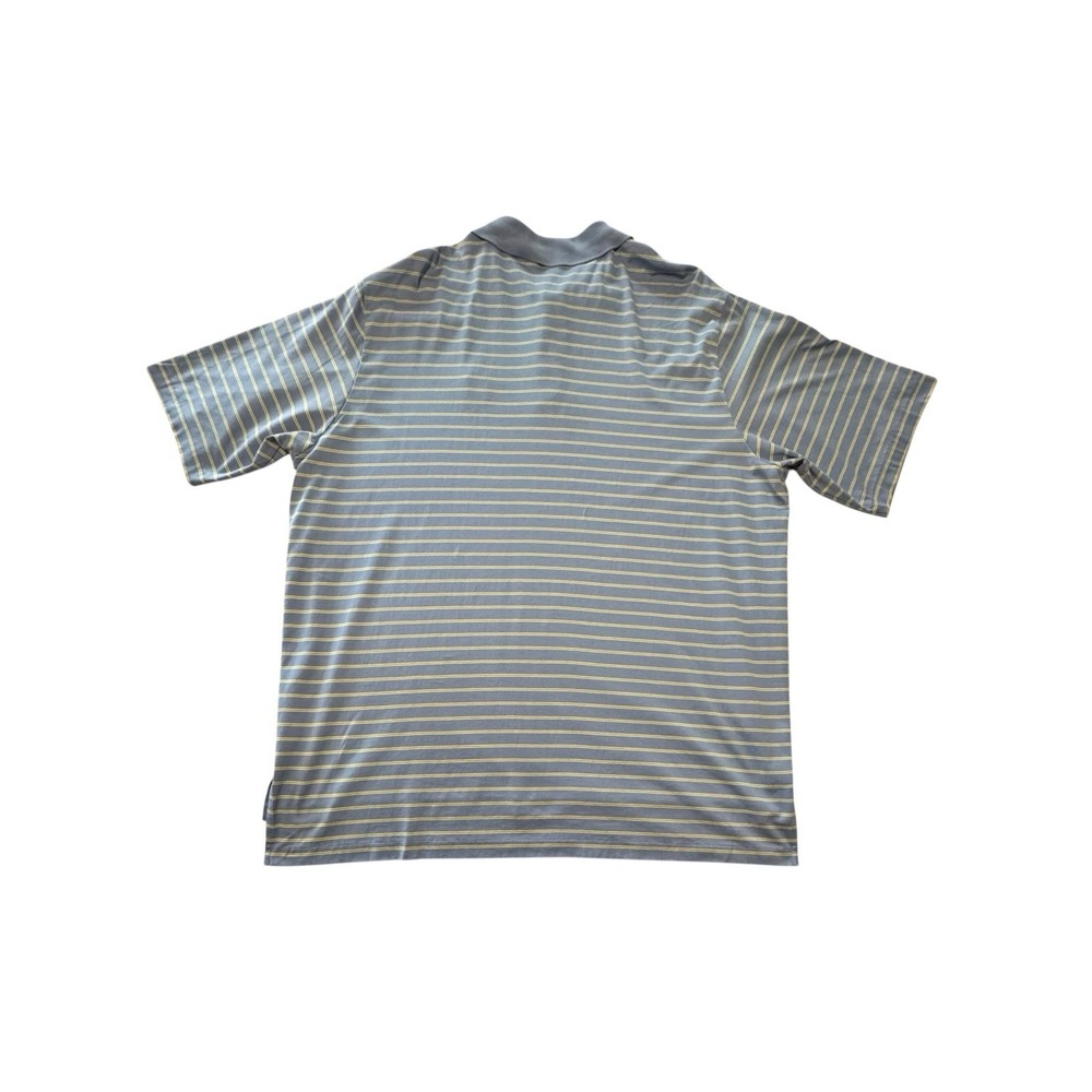 Polo Golf Ralph Lauren Mens XXL Striped Polo Shirt Blue Yellow Pima Cotton - Picture 6 of 8